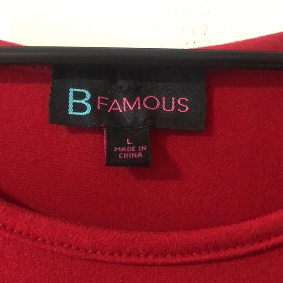 Red Dress with Sleeve Design✨ - Picture 4 of 6